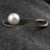 Mode perles broche classique or argent couleur femmes perle épinglette pull robe broche broches Badge boucle accessoires