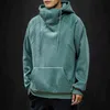 Men Casual plus size sportkleding Leer losse paar groene oversized hiphop hoodie lange mouw sweater sweater boys 4xl 5xl l220725