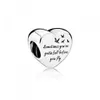 Andy Jewel 925 Sterling Silver Beads Heart of Freedom Charms Passar European Pandora Style Jewelry Armelets Halsband 791967