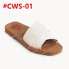 2022 Women Woody flat mule platform slide sandal height slippers wood sandlas letter O Platform sole rubber bottom 6 colors with box and dust bag 36-42 #CWS-02