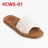 2022 Femmes Woody Plate-forme Mule plate-forme Slide Sandale Hauteur Pantoufles Bois Sandlas Lettre O Plate-forme Semelle Fond en caoutchouc 6 couleurs avec boîte et sac à poussière 36-42 # CWS-02