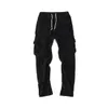 High Street Multi-pocket Men's Pants Sweatpants Women Drawstring Solid Casual Harem Joggers Oversize Baggy Track