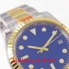 Rolesx Reloj de lujo Fecha Gmt olex BLIGER 36 mm Bisel estriado Azul Dos tonos Oro MIYOTA 8215 Automático Hombres Muñeca Mano luminosa Oyster Band Glide