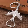 Flygplanöppnar Flygplan Keychain Beer Openers Plan Form Beer Keyring Birthday Wedding Party Gift Keychains SXAUG08