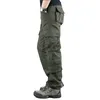 Spring Mens Cargo Byxor Khaki Militärbyxor Casual Bomull Taktisk Stor Storlek Armé Pantalon Militaire Homme 220330