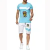 Herren-Trainingsanzüge One Piece 2022 Herren Roronoa Zoro Sommer-Trainingsanzug Kurzarm Rundhals-T-Shirts Sportbekleidung Shorts Freizeitanzüge Clot