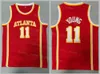 Man Basketball Trae Young Jersey 11 John Collins 20 Team Color Red Yellow White Black Navy Blue Embroidery And Stitched For Sport Fans