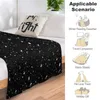 Filtar Anti-Ball Filt för Aircraft Office Tupplur Black Universe Throw Warm Plush Filtblankets