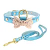 Mignon Designer Personnalisé Chien En Cuir Colliers Pour Animaux De Compagnie Plus Service De Toilettage Collier Assorti Laisse Harnais Ensemble Peigne Chiot Harnessthe