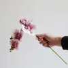 Dekoratif Çiçekler Çelenkler Yapay Çiçek 45 cm/17 '' Uzun Kök Sahte Orkide Sahte Ev Oturma Odası Yatak Odası Dekor Için Düzenleme V