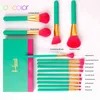 Docolor Makeup Brushes Set 14st Natural Hair Foundation Blandning Face Powder Blush Eyeshadow Make Up Kits 220527