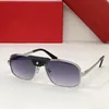 Óculos de sol piloto de designer de marca de aviação para homens mulheres de couro de grande porte grande moldura de luxo de luxo Hip Hop Carter Sol Glasses Male fêmea de vidro feminino