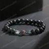 Klassieke lava vulkanische stenen kralenarmband 8mm genezing balans Reiki yoga elastische armbanden verstelbaar jewel voor mannen