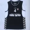 XFLSP Mens 4 Allen Iverson Besita Colas Turka Throwback Basketballtröjor, 100% Broderi Stygn Basketball Jersey