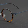 덴마크 브랜드 레트로 둥근 티타늄 안경 프레임 남성 여성 빈티지 광학 근시 안경 프레임 새로운 Korean Sc
