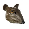 Ratten -Latex -Maske Animal Mouse Headcover Kopfbedeckung Neuheit Kostüm Party Nagetiergesichtsschutz Requisiten für Halloween L2205308129989