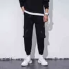 Heren vrachtbroek kpop streetwear reflecterende letters joggers mannen broek harembroek casual mannen kleding elastische taille mannen broek g220507