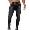 Heren jeans heren heren het rechte denim broek Men stevige kleur slank allemaal allemaal match rekbare bodems broek streetwearmen's