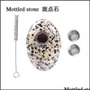 Smoking Pipes Accessories Household Sundries Home Garden Rough Polished Natural Quartz Crystal Pipe Elliptical Handle Play Piece Gemstone