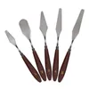 5pcs/set paslanmaz çelik pasta spatula tereyağı krem ​​buzlanma buzlanma bıçağı pürüzsüz mutfak pasta kek dekorasyon araçları 0616