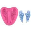 Silicone Kitchen Baking Moulds DIY Cake 1 Pair Of Angel Wings Shape Freeze Tools Cupcake Topper Fondant Sugar Craft Candy Chocolate Molds SN6480