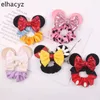 10pcs lot des femmes entières oreilles de souris Velvet Scrunchies Elastic Rubber Lies Girls Corde en queue de cheval Contrôle de cheveux Accessoires de cheveux 222461220