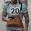 Moda Gulf Oil Vintage 3D T-shirt Men Mulheres Hip Hop Casual Manga curta Round Round Streetwear Opeversized Tops 220509