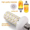 LED E27 Flame Bulb Fire 4 patterns LED Light Dynamic Flame Effect 220v for Home Lighting H220428