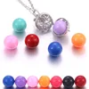 16mm Bell Ball Beads Pit For Locket Necklace Pendant Cage Musical Piano Sound Colorful Harmony Balls Diy Charm som gör gravida presentsmycken Bijoux Tillbehör