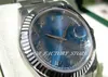 Men's Watches Factory Sales Classic Automatic Movement 41MM MENS WHITE GOLD BLUE ROMAN MODEL #116334 Wristwatch With Original Box Super