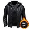Hot Salection Leather Jacket Plus Velvet Men Winter Motorcycle Thickened Faux Leather Coat/large Size 5XL Man Leather Coat T220728