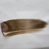 Alta qualidade 100% Natural Brasil Remy Cabelo Raio de cavalo clipes de rabo de cavalo em/na extensão de cabelo humano Onda reta 100g