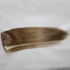 أعلى جودة 100 ٪ طبيعية برازيلية REMY WRAP CLIPS حصان ذيل الحصان في/على امتداد الشعر البشري موجة مباشرة 100G