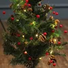 크리스마스 장식 끈 조명 크리스마스 LED 구리 와이어 매달려 끈 빛나게 소나무 원뿔형 가벼운 축제 파티 장식 BH7367 TYJ