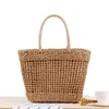 Tkana torba ze słomy tkana ręcznie Teksyka wydrążona z torebki Modna torba plażowa 220516