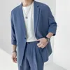 Printemps été Style britannique formel Blazer hommes mode coréenne lâche tenue décontractée veste Harajuku costume social M 2XL 220819