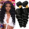Human Hairs Loose Wave Bundle Synthetic Wig Brazilian Remi Humans Hair Natural Black Wigs Suitable for Black Women