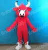 Хэллоуин красно -корову талисман талисман высочайший качество мультипликационное аниме -тема Взрослые размер рождественская наружная реклама костюм