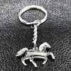 Keychains Horse Keychain For Men Silver Color Stainless Steel Key Pendant Jewelry Gift Porta Chaves K77327S08Keychains