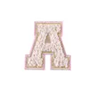 Notions Glitters Patches Varsity Chenille English Letter A-Z Iron On Repair Embroidery Patch Alphabet Sewing Appliques Clothing Badges Team Costume Decoration