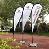 Beach Flagpole Feather Teardrop Flags and Banners With Base Custom Print Printing Club Advertising Sport Outdoor med marknadsföring 220616