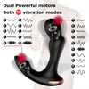 NXY ToySex Toys for Men prostate Massager Vibrator Butt Butt Anal Tail Ogon Obrotowy bezprzewodowy zdalne ładowanie USB Produkty dla mężczyzn Q0508