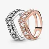 100 ٪ 925 sterling Silver Farmling Marquise Double Wishbone Ring for Women Wedding Rings Association Association Jewelry Association