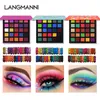 Langmanni 25 Färg Matt Pearlescent Eyeshadow Palette Delikat och långvarig naturlig makeup Shimmer Glitter Eye Shadow