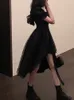Harajuku Y2k Cyber Alt Dress E Girl Ruffle Hepburn Kawaii Ropa Fairycore Irregular Black Gothic Dresses Emo Mini Lolita Vestidos 220507