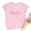 Party Dekoration Hochzeit Bride To Be T-Shirt Rosa 6 Größe Team Bridal Bachelor Squad Shower Brautjungfern Geschenk