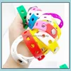 جيلي Glow Bracelets المجوهرات Sile Bracelet Bracelet مع Wristband 21cm Fit Buckle Buckle Charm Party Party Gift Wholesale Drop