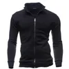 Moletons masculinos moletons masculino Casar roupas de marca de moda zip stand colar homem casual slim capuz moletom cardigan zíper 230206