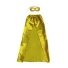 Plain Superhero Cape för vuxna med masker Satin 10 färger Halloween superhjälte tema cosplay costumes cape