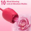 2 in 1 Rose Vibrateur pour les femmes Loging Licking Clitoris Stimulator Vibration Telescopic Egg Dildo Sex Toys 18 2203296833918